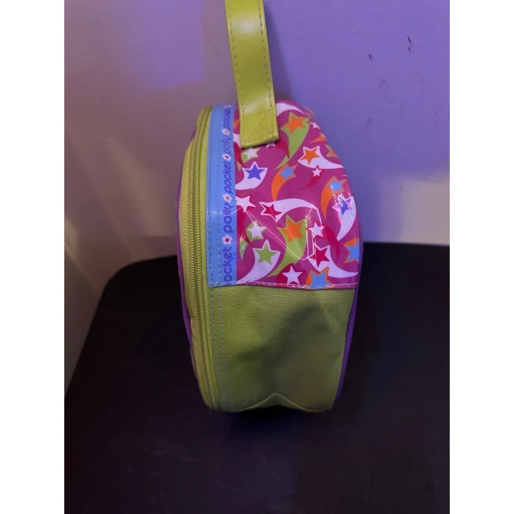 Vintage Y2K 2003 Polly Pocket Textured Graphic Zippered Carrying Case‎ Purse Bag